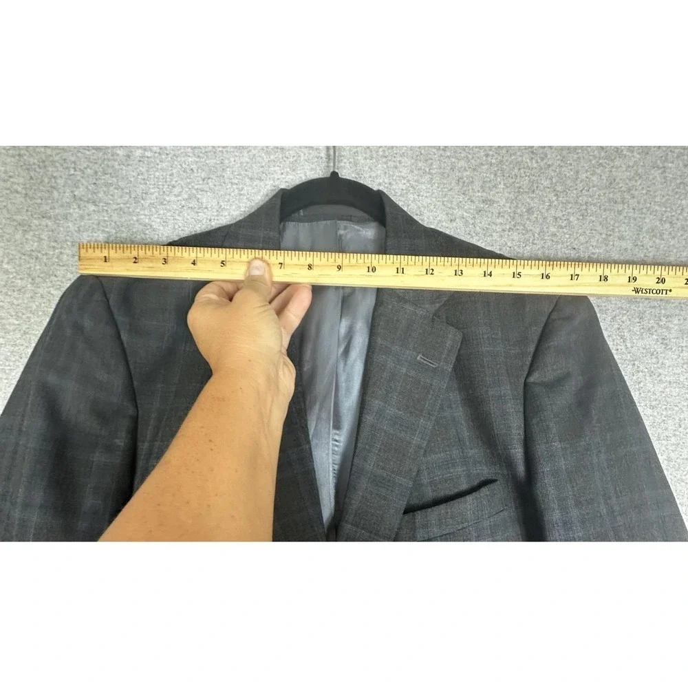 Corporate Image Sport‎ Coat Mens 42R Gray Blue Blazer 2 Button Double Vent
